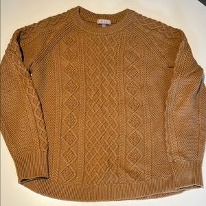 J. Crew Brown Cable Knit Sweater